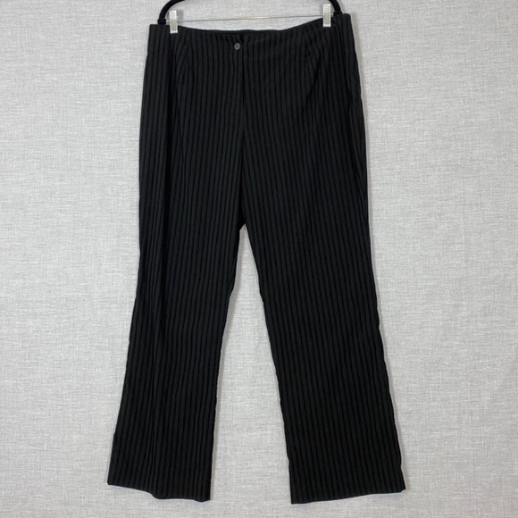 J Jill Stretch Pants Womens 18 Raised Stripe High Rise Loose Fit Straight Leg - Picture 3 of 13